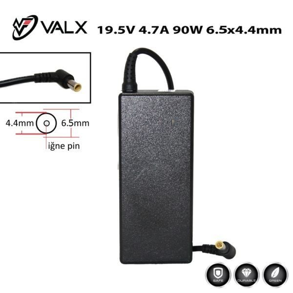 Valx LA-19564 19.5V 4.7A 90W 6.5×4.4mm Sony Laptop Adaptör