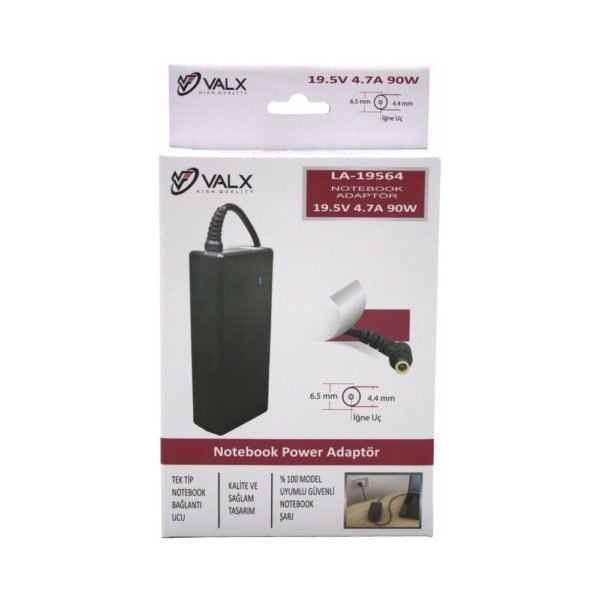 Valx LA-19564 19.5V 4.7A 90W 6.5×4.4mm Sony Laptop Adaptör