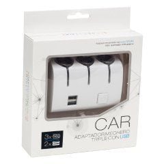 Powermaster 12V/24V Çift Usb'li 3'lü Oto Çakmak Çoklayıcı