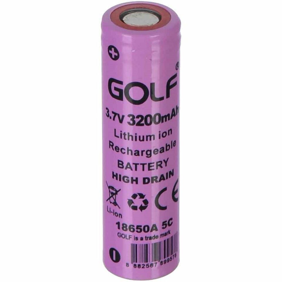Golf 3200 mAh 18650A Başsız Li-Ion Şarj Edilebilir Pil
