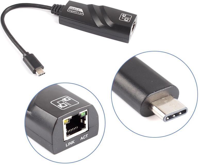Type C To Ethernet Usb 3.1 1000Mbps Gigabit  Adaptör