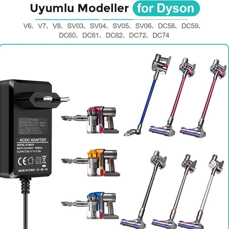 Dyson SV03 Süpürge Adaptörü 26.1V 0.8A
